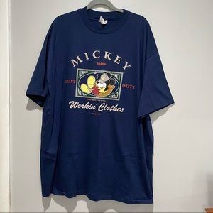 NEW Vintage Disney’s Mickey Mouse Workin’ Clothes Single Stitch Navy XXL
